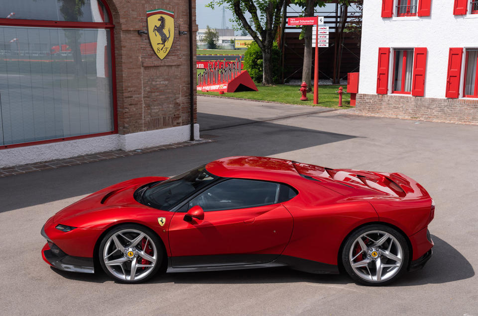 <p>Revealed at Villa d’Este in 2018, the SP38 happened thanks to the cash and enthusiasm of Swiss collector <strong>Ronnie Kessel</strong> whose start point was a 488 GTB, reworked with a design inspired by the F40. The SP38 Deborah name apparently refers to the <strong>bespoke shade of red paintwork</strong> – although if you can work out the reference you're doing better than us.</p>
