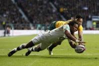 Britain Rugby Union - England v Australia - 2016 Old Mutual Wealth Series - Twickenham Stadium, London, England - 3/12/16 England's Marland Yarde scores their second try Reuters / Stefan Wermuth Livepic