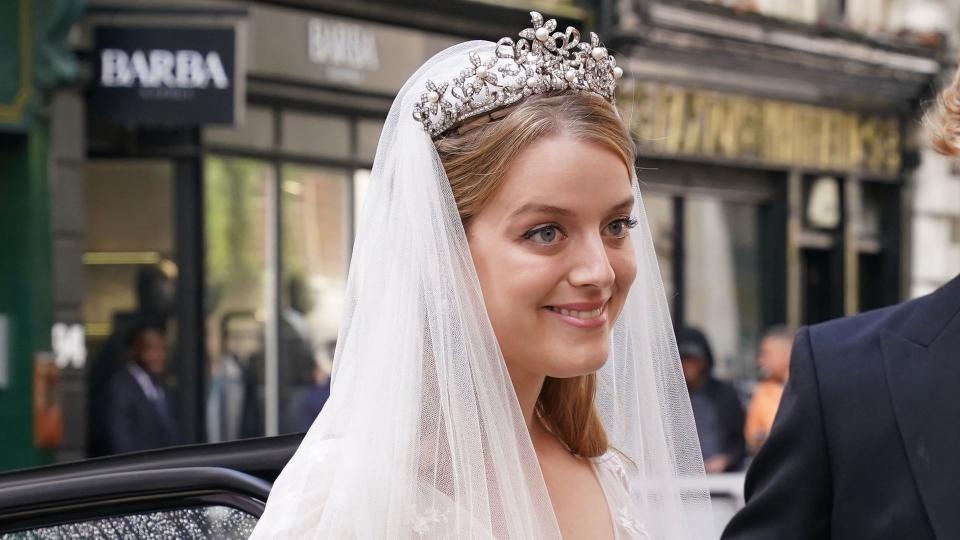 Flora Ogilvy on her wedding day