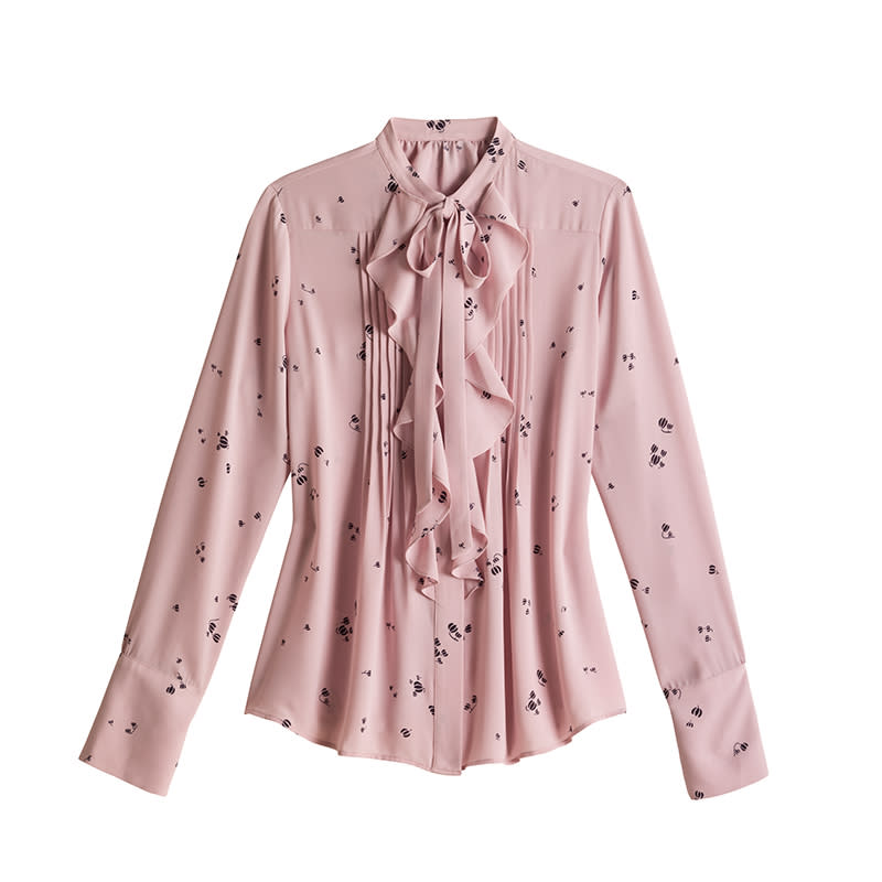 <a rel="nofollow noopener" href="http://www.anrdoezrs.net/links/3550561/type/dlg/http://www.anntaylor.com/floral-tie-neck-ruffle-blouse/414927?skuId=21688553&defaultColor=5403&colorExplode=false&catid=cata000010" target="_blank" data-ylk="slk:Floral Tie Neck Ruffle, Ann Taylor, $90Ann Taylor will be donating 10% of purchases to the Breast Cancer Research Foundation every Thursday in October.;elm:context_link;itc:0;sec:content-canvas" class="link ">Floral Tie Neck Ruffle, Ann Taylor, $90<p>Ann Taylor will be donating 10% of purchases to the Breast Cancer Research Foundation every Thursday in October.</p> </a>