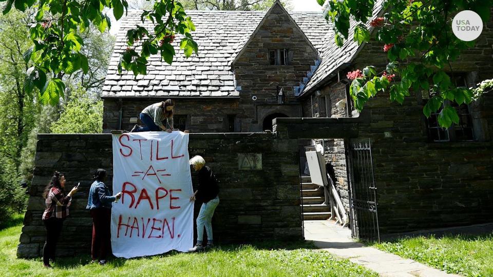 Swarthmore College fraternities in Pennsylvania have been suspended after leaked documents showed references to a 'rape attic.'