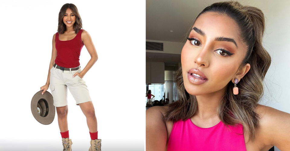 Maria Thattil in jungle gear for I'm A Celebrity... and in a glamorous selfie at home