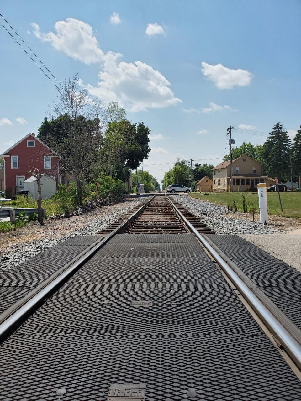 Railroad tracks near the Boys & Girls Clubs of the Fox Valley in Appleton on Friday, Aug. 4, 2023. On the morning that the club moved into its original space in 1998, CEO Greg Lemke-Rochon said he saw two children playing alone on the nearby tracks, unsupervised.