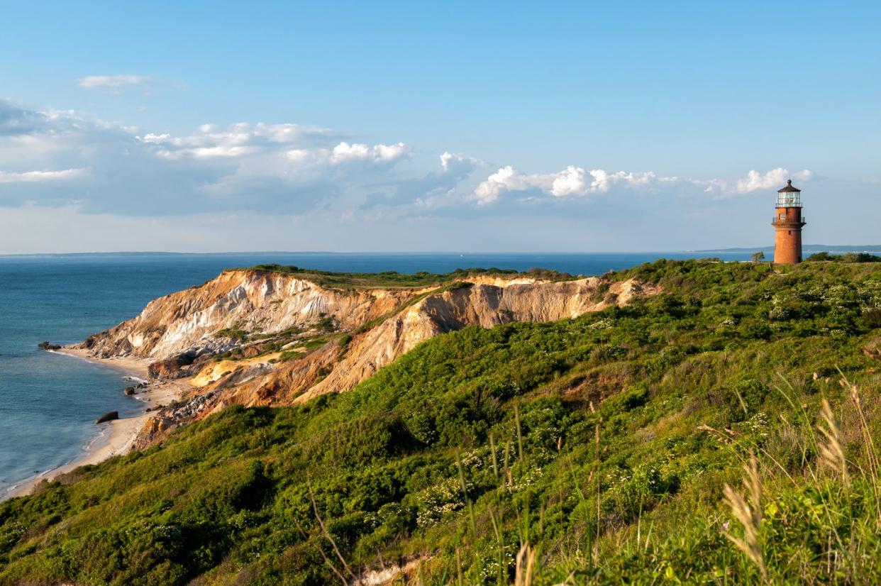 gay head light and aquinnah cliffs at martha's vineyard