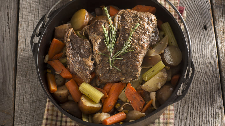 Pot roast in Dutch oven