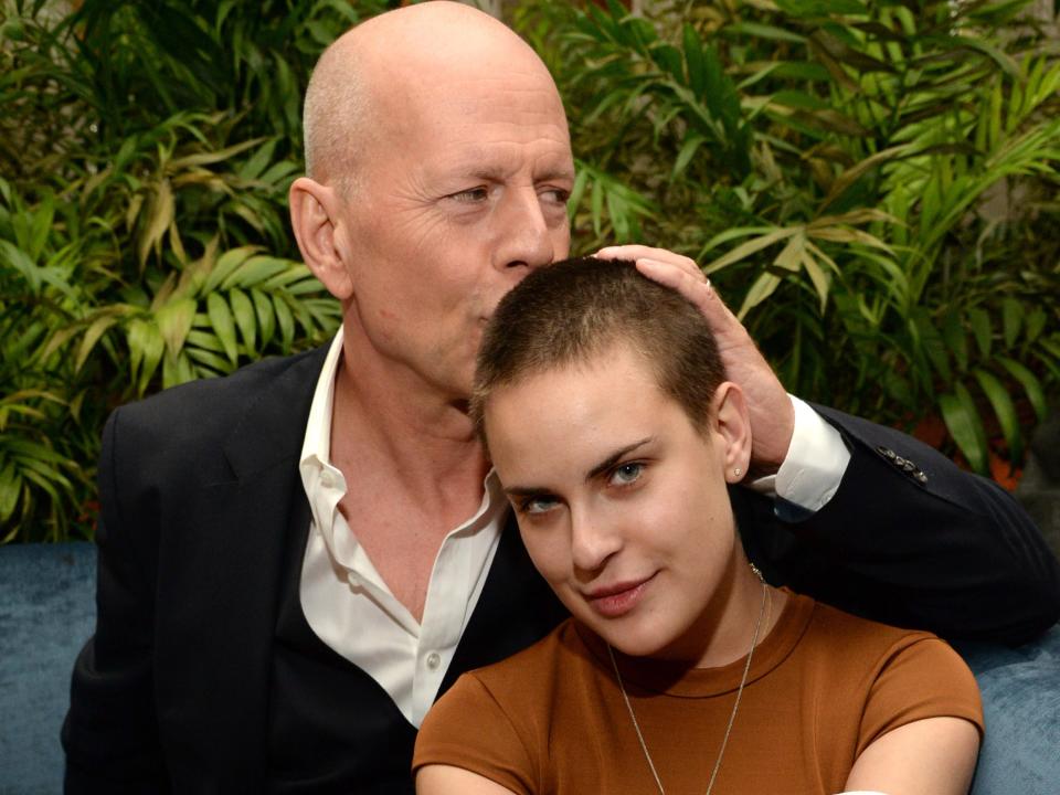 Bruce Willis and Tallulah Willis at his 60th birthday in 2015