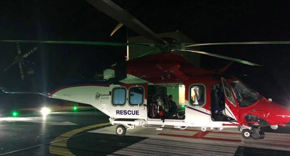 Queensland Q500 crews rescued a young woman to safety who fell down a cliff on Sunshine Beach Sunshine Coast. 