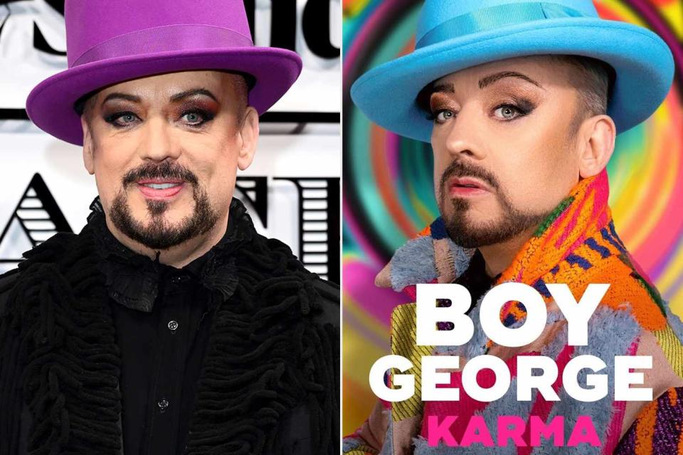 <p>Karwai Tang/WireImage; Mango</p> Boy George