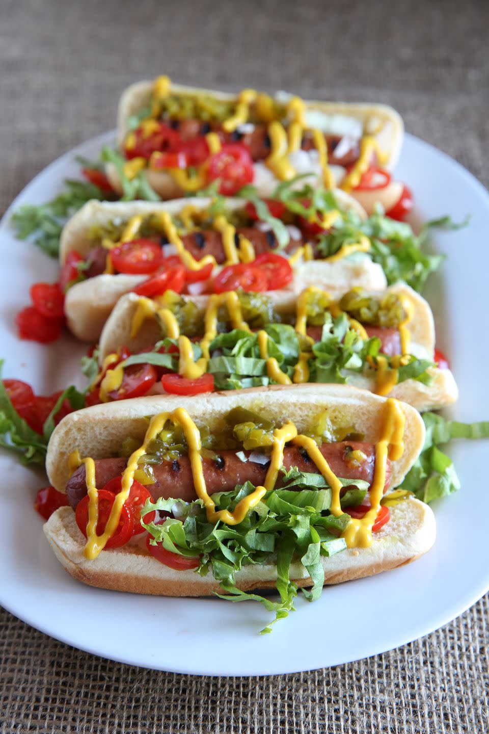 Grilled Chicago Dogs