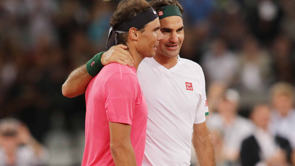 Roger Federer, Rafael Nadal. Getty Images
