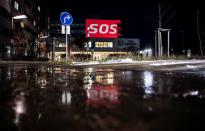 Hospital displays SOS for attention to the critical situation due to COVID-19 in Kaufbeuren