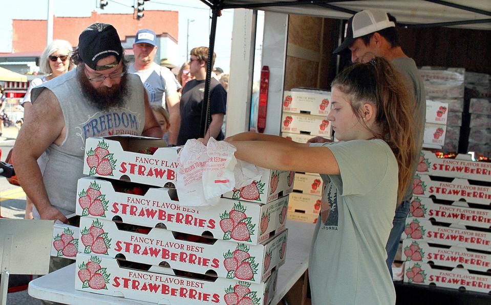 There were plenty of strawberries on hand at the Strawberry Festival in Portland, Tenn., on Saturday, May 14, 2022.