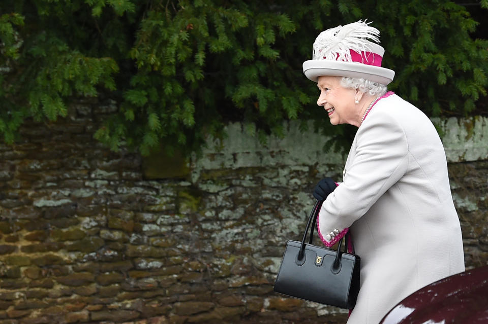 The Queen arrives for the annual Christmas Day Service [Photo: Getty]