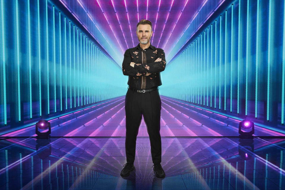 This image and the information contained herein is strictly embargoed until 00.01 Thursday 2nd December 2021

From Lifted Entertainment and Syco 

Walk The Line on ITV and ITV Hub

Pictured: Gary Barlow.

This photograph is (C) ITV Plc and can only be reproduced for editorial purposes directly in connection with the programme or event mentioned above, or ITV plc. Once made available by ITV plc Picture Desk, this photograph can be reproduced once only up until the transmission [TX] date and no reproduction fee will be charged. Any subsequent usage may incur a fee. This photograph must not be manipulated [excluding basic cropping] in a manner which alters the visual appearance of the person photographed deemed detrimental or inappropriate by ITV plc Picture Desk.  This photograph must not be syndicated to any other company, publication or website, or permanently archived, without the express written permission of ITV Picture Desk. Full Terms and conditions are available on the website www.itv.com/presscentre/itvpictures/terms

For further information please contact:
james.hilder@itv.com / 0207 157 3052n