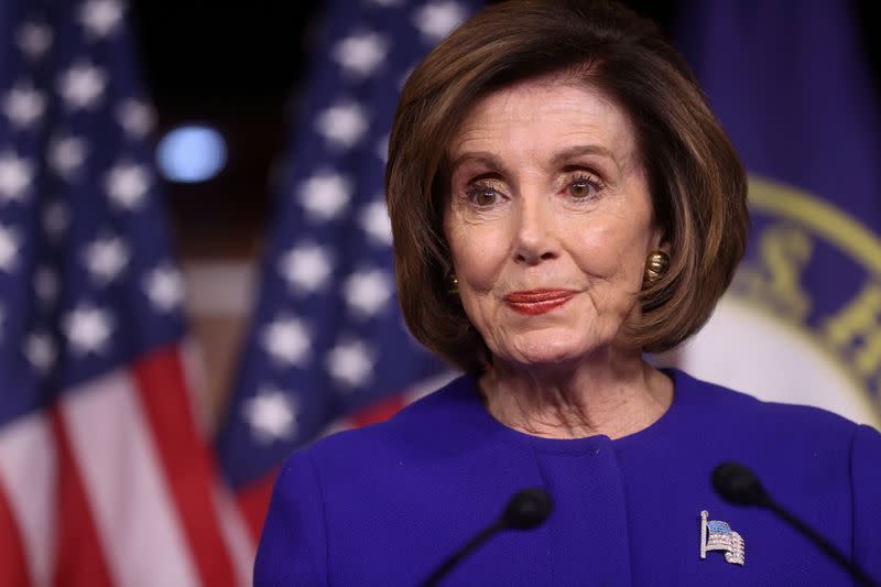 U.S. House Speaker Pelosi holds her weekly news conference at the Capitol in Washington