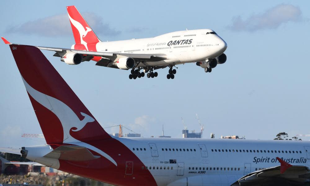 A Qantas Boeing 747