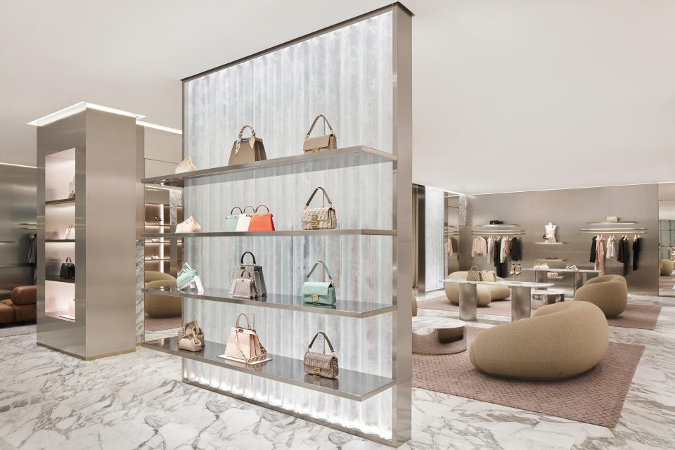 Handbags display at the new Fendi boutique. - Credit: Stephen Busken