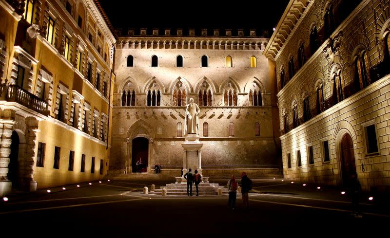 FILE PHOTO: Banca Monte dei Paschi's headquarters in Siena, Italy