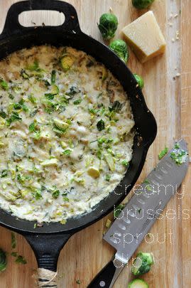 Creamy Brussels Sprouts Shallot Dip