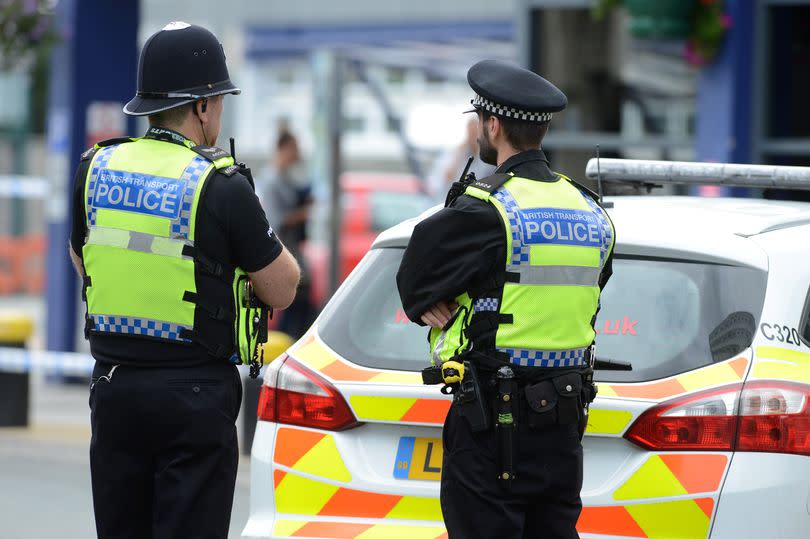 One man was caught with a knife at a railway station