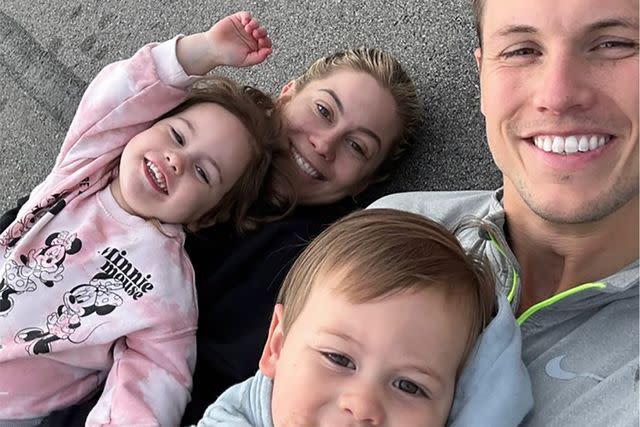 Shawn Johnson /Instagram Shawn Johnson East and Andrew East with daughter Drew and son Jett