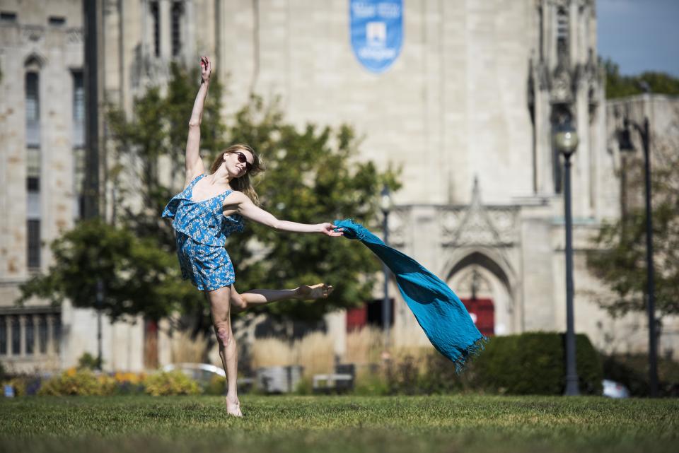 Julia Erickson of the Pittsburgh Ballet Theatre shows off her dance moves.