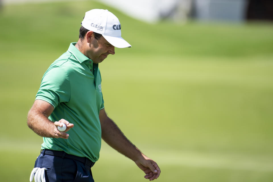 Charl Schwartzel, of South Africa, walks to the seventh hole during the second round of the AT&T Byron Nelson golf tournament in McKinney, Texas, on Friday, May 13, 2022. (AP Photo/Emil Lippe)