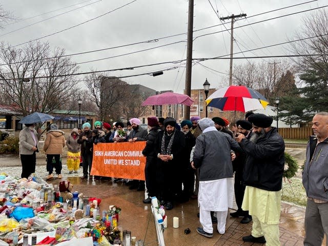 Members of the Sikh community gathered Dec. 5 at Veteran's Park to pray for Waukesha parade victims and their families