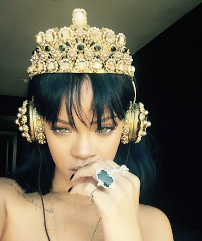 Rihanna's Dolce and Gabbana Headphones in Her New Twitter Photo Are Worth Nearly $9,000