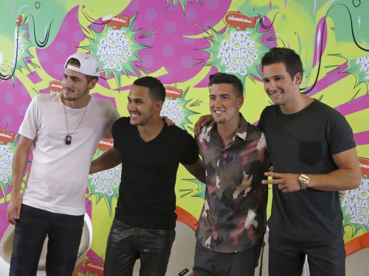 Members of the American boy band Big Time Rush (Berenice Bautista / Associated Press)