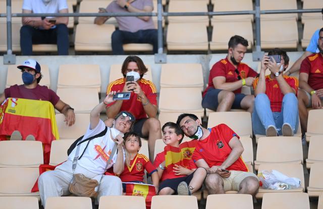 The shirts of Pablo Sarabia, Unai Simon and Aymeric Laporte of Spain  News Photo - Getty Images