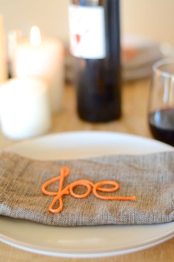 DIY Monogram Place Cards