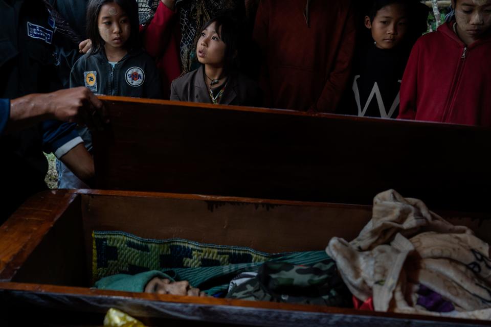 These children lost their father, who was killed in October, 2022, during clashes with the military junta. Kids have suffered immensely in this war: Last year, the military struck a school with attack helicopters, killing at least 11 children and in April, an airstrike killed 168 men, women and children in the central Sagaing region.