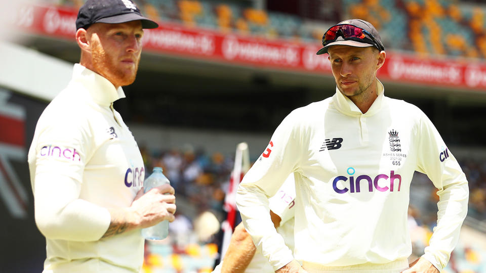 Ben Stokes and Joe Root, pictured here after England's loss in the first Ashes Test.