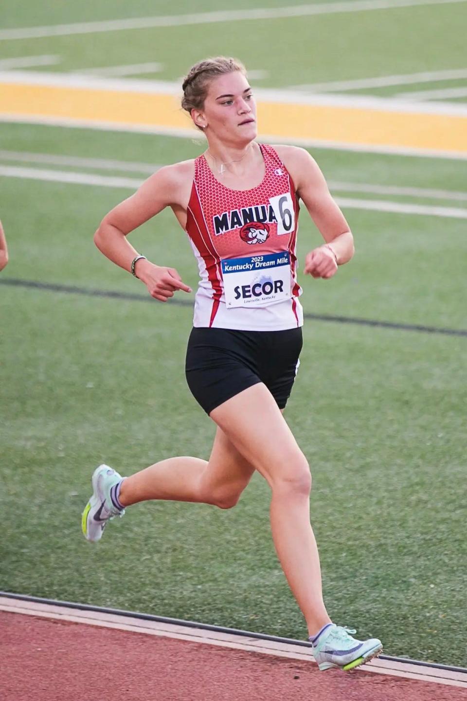 Manual senior distance runner Jessie Secor broke the Kentucky high school mile record on May 5, 2023, in the Kentucky Dream Mile at St. Xavier High School.