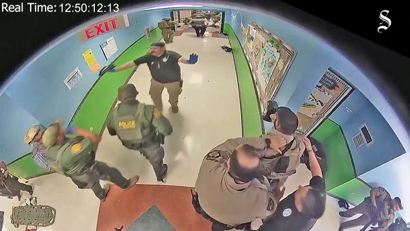 Robb Elementary school surveillance video during deadly attack in Uvalde