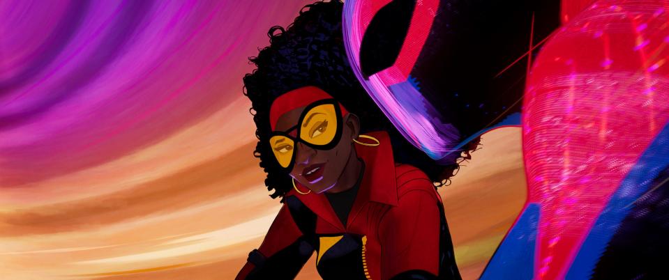 Jessica Drew (voiced by Issa Rae), aka Spider-Woman, and Miguel O’Hara (Oscar Isaac), best known as Spider-Man 2099, are two of the new Spider-people introduced in the superhero sequel "Spider-Man: Across the Spider-Verse."