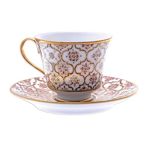 8) Thai Benjarong Porcelain Teacup And Saucer