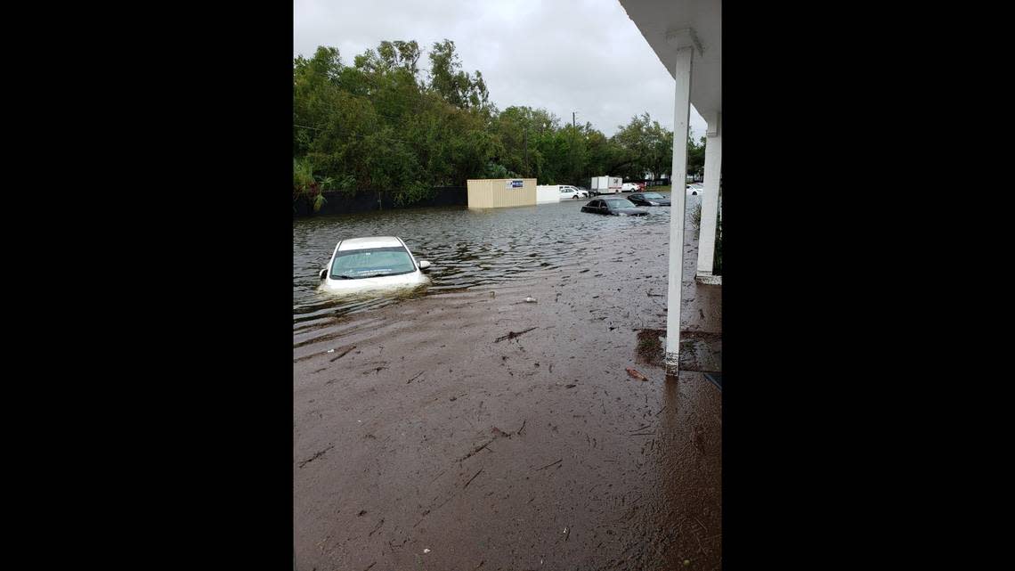 Ian left a massive fleet of automobiles ruined, including these in Kissimmee, outside the apartment building of Robert Reynolds.