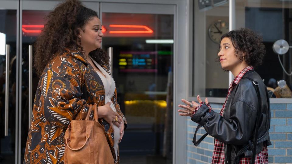 Michelle Buteau (left) and Ilana Glazer star in "Babes," the feature directorial debut from Pamela Adlon.