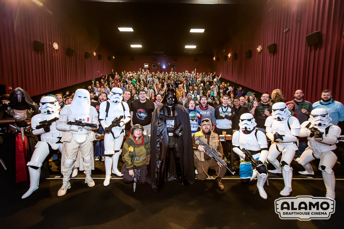 A costumed audience screening of 