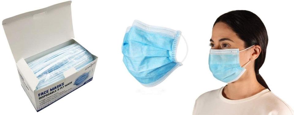 Face Mask, Pack of 50 - Blue