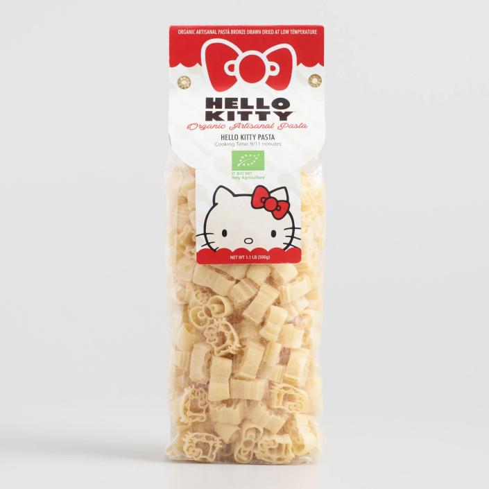 <br><br><strong>Sanrio</strong> Hello Kitty Organic Pasta, $, available at <a href="https://go.skimresources.com/?id=30283X879131&url=https%3A%2F%2Fwww.worldmarket.com%2Fproduct%2Fhello-kitty-org-pasta-1764z.do" rel="nofollow noopener" target="_blank" data-ylk="slk:Cost Plus World Market" class="link rapid-noclick-resp">Cost Plus World Market</a>