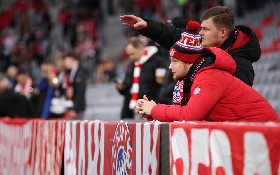 Plenty of Bayern Munich fans have arrived 90 minutes before kick-off.