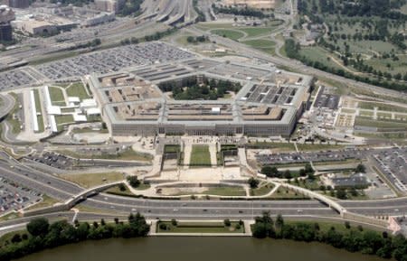 FILE PHOTO: An aerial view of the Pentagon building in Washington, June 15, 2005. REUTERS/Jason Reed/File Photo