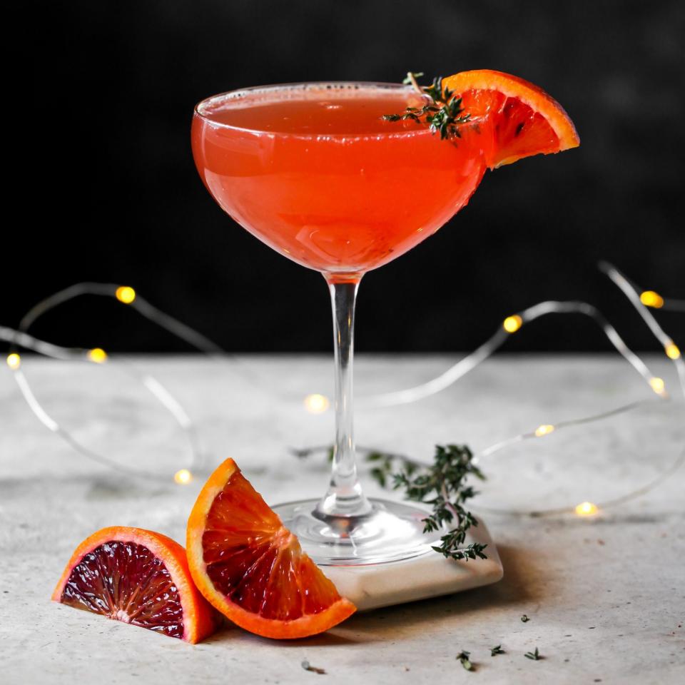 Blood Orange, Gin & Prosecco Cocktail