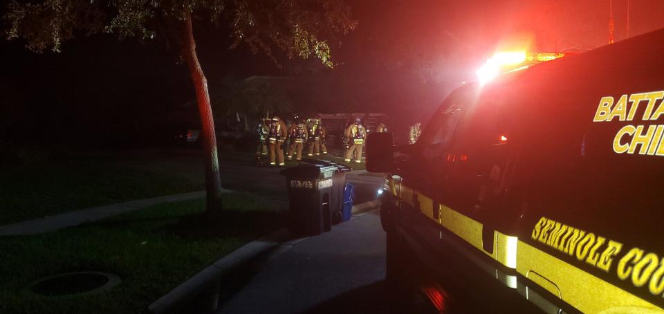 Fire damaged a house on Prairie Lake Cove in Altamonte Springs Tuesday morning.