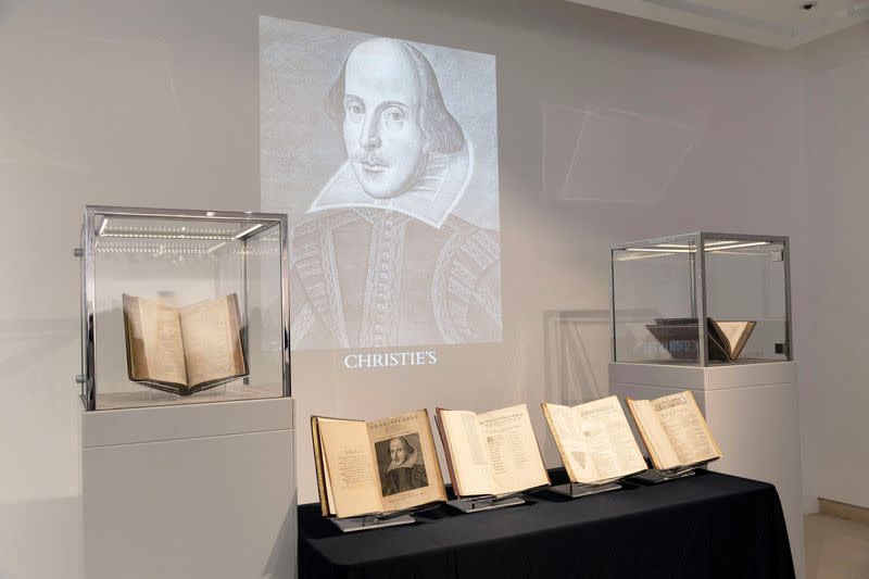 Shakespeare's First Folio on display at Christies in London