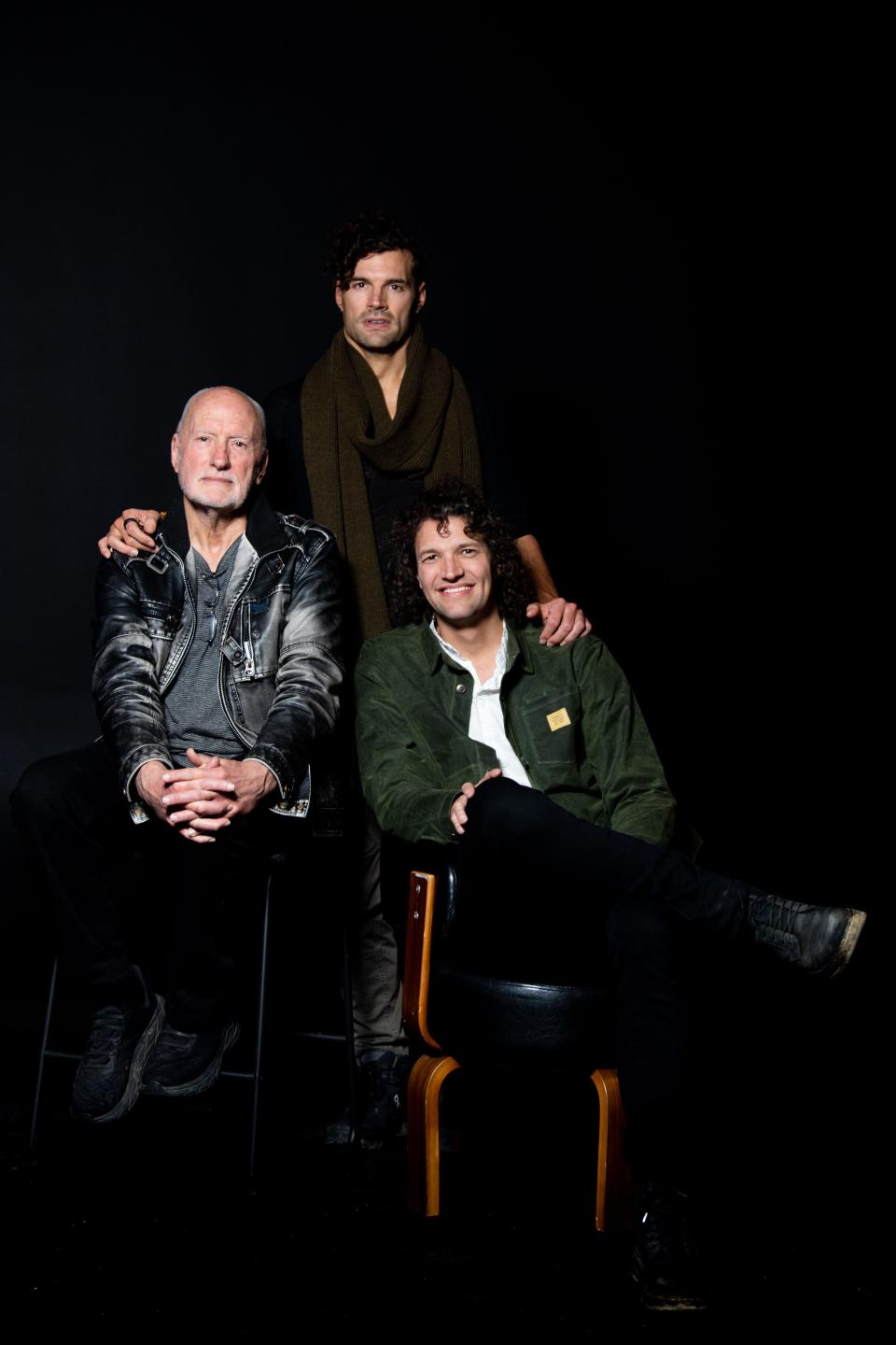 Joel and Luke Smallbone from For King & Country are pictured with their father, David Smallbone, in Franklin, Tenn., Thursday, Feb. 15, 2024. A new movie featuring their families history called “Unsung Hero”, will be released April 26.