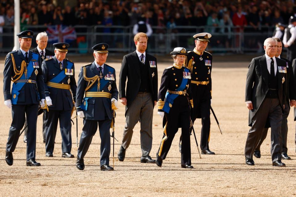 Prince Harry and Prince Andrew were prohibited from wearing military uniforms as non-working royals (Getty Images)